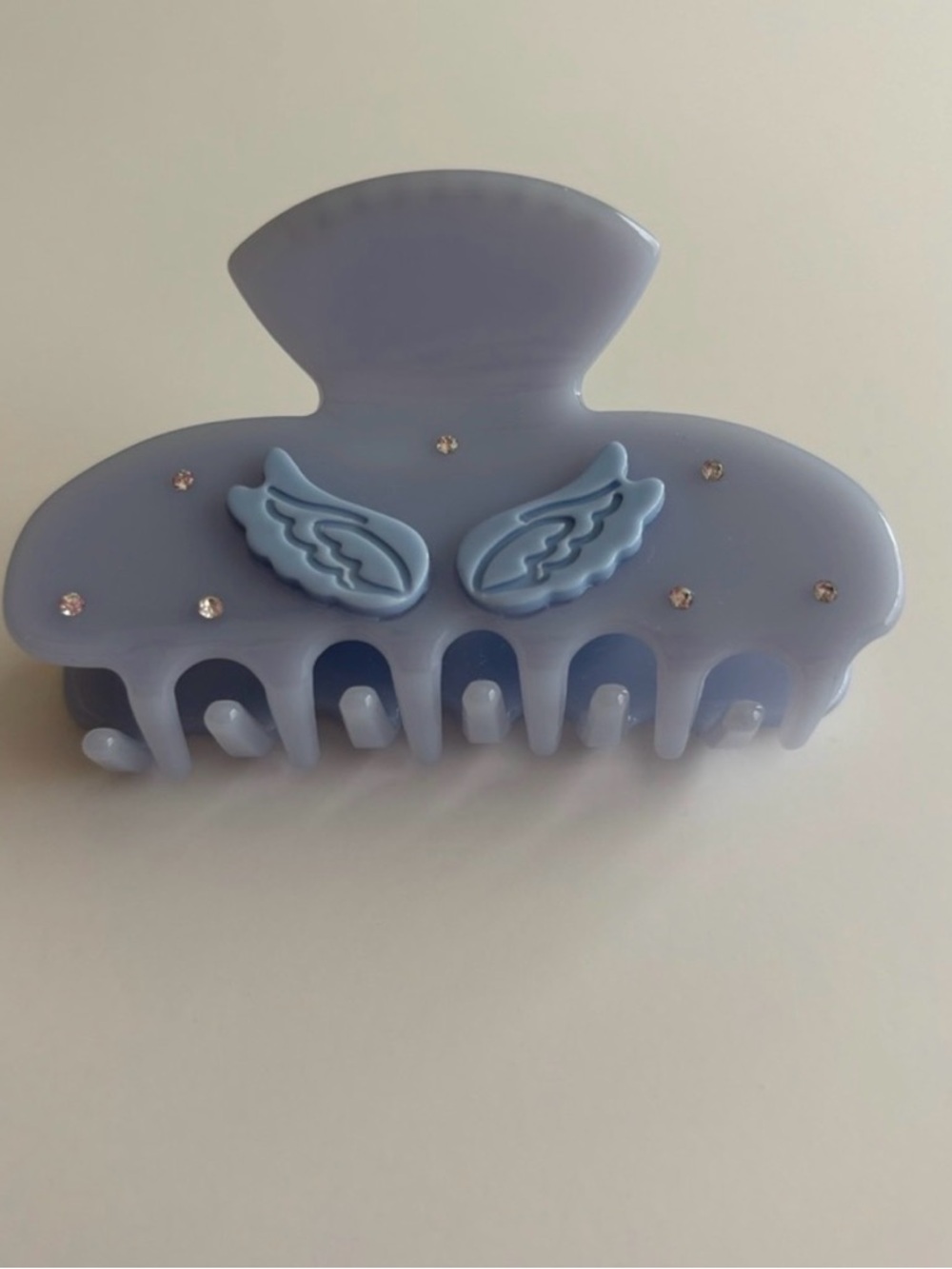 Powder Blue Wing Accent Hair Claw Clip